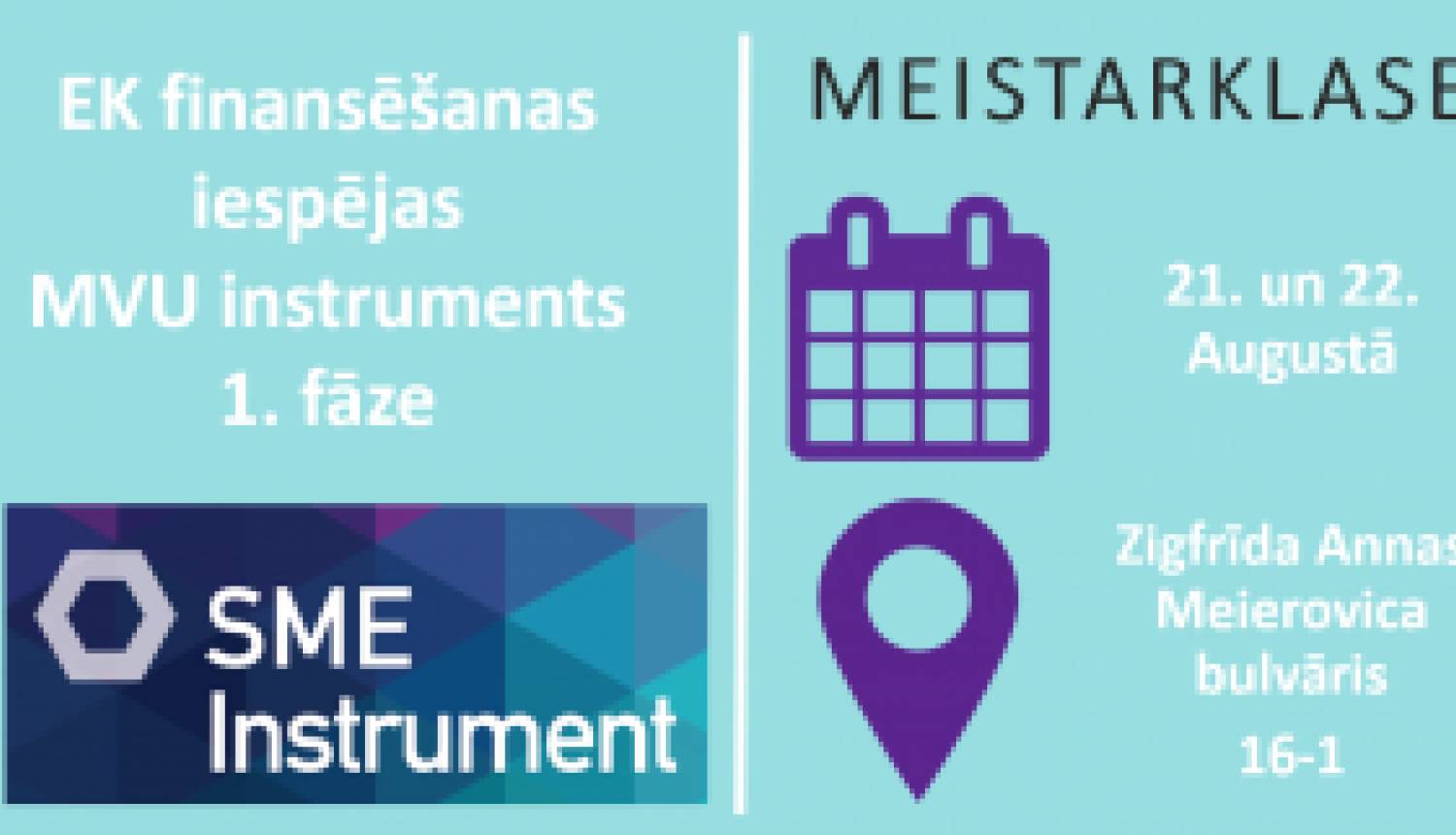 Notiks meistarklase par Apvārsnis 2020 SME Instrument finansēšanas iespējām