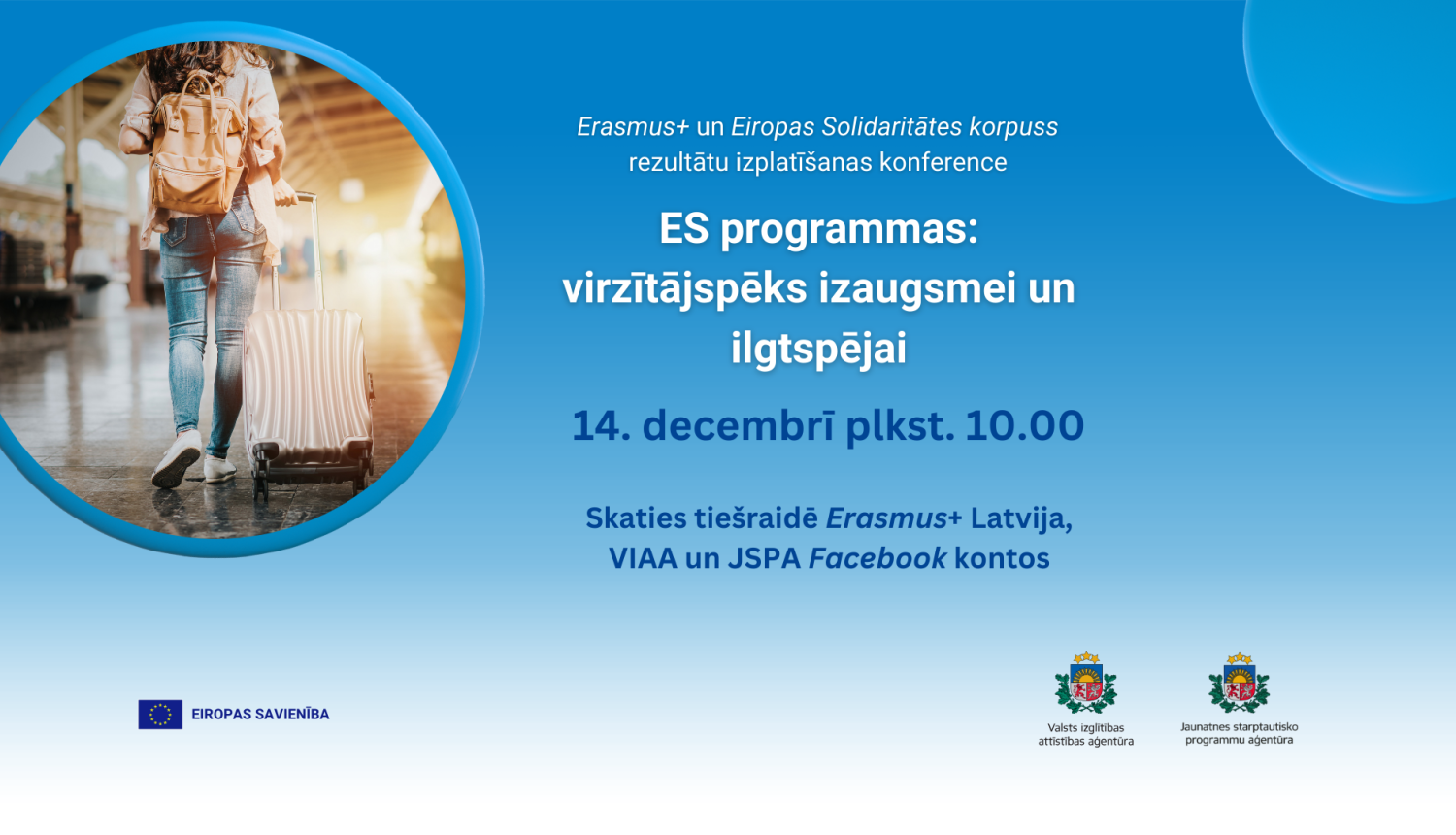 Erasmus+ semināra tiešraides vizuālis