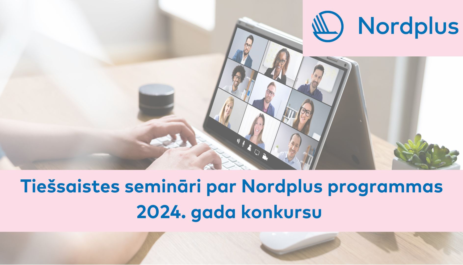 Nordplus tiešsaistes semināru vizuālis