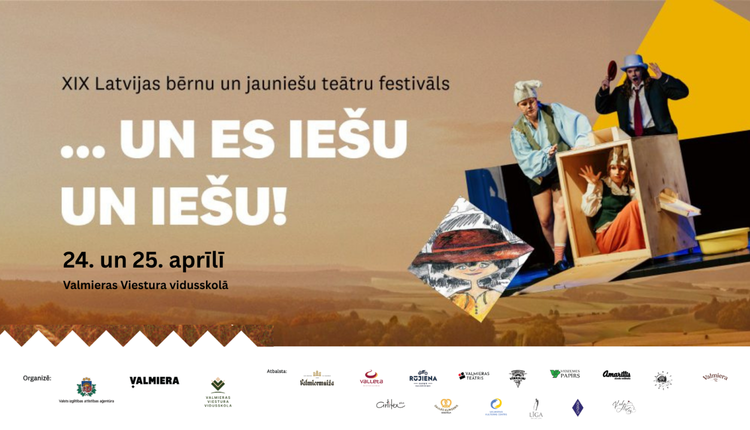 un es iesu un es iesu Valmiera teatra festivals afiša 24. un 25. aprīlī