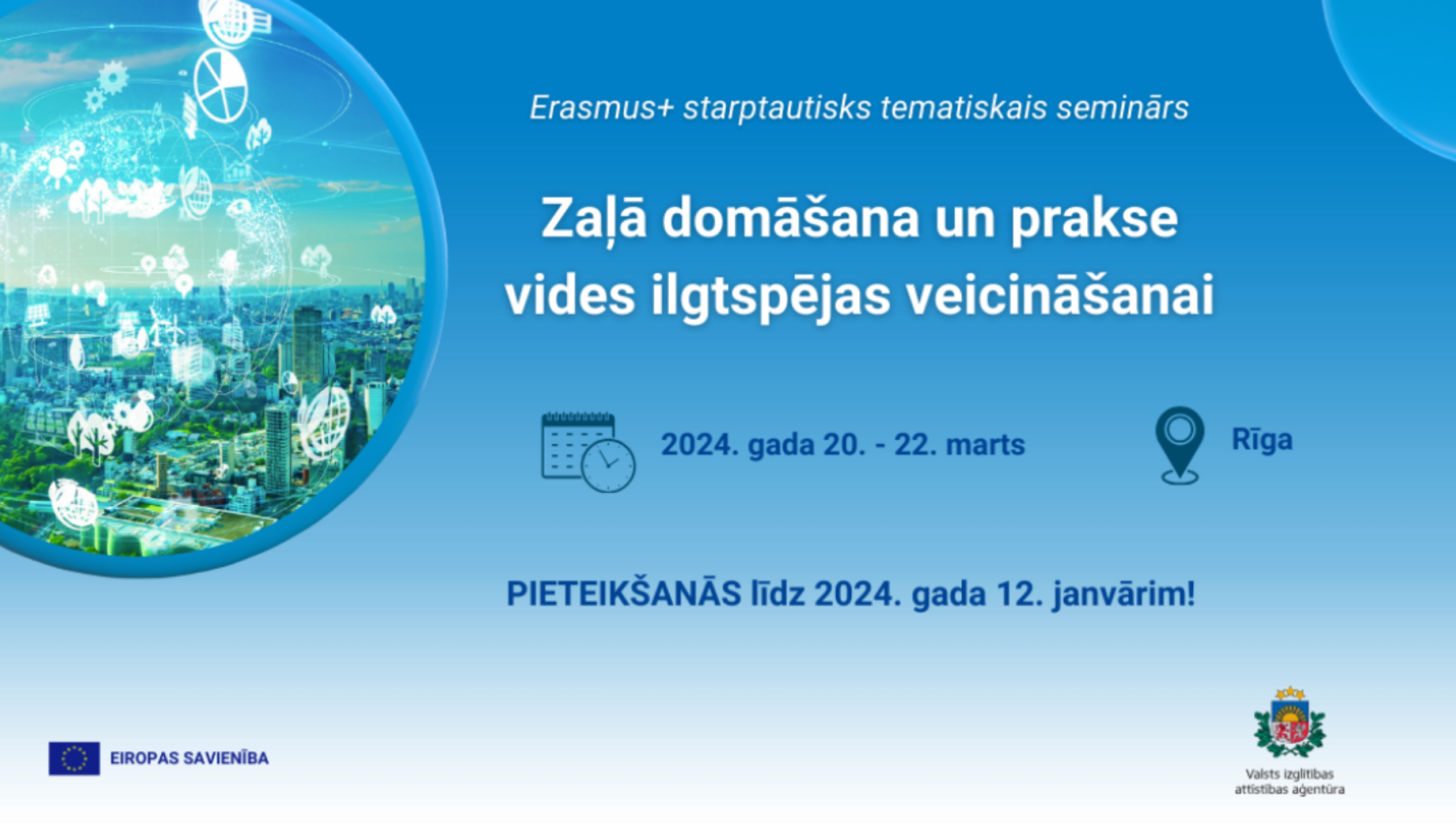 Erasmus+ semināra vizuālis