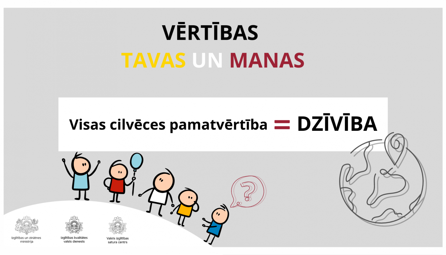 Vizuālais noformējums "visas cilvēves pamatvērtība - dzīvība"