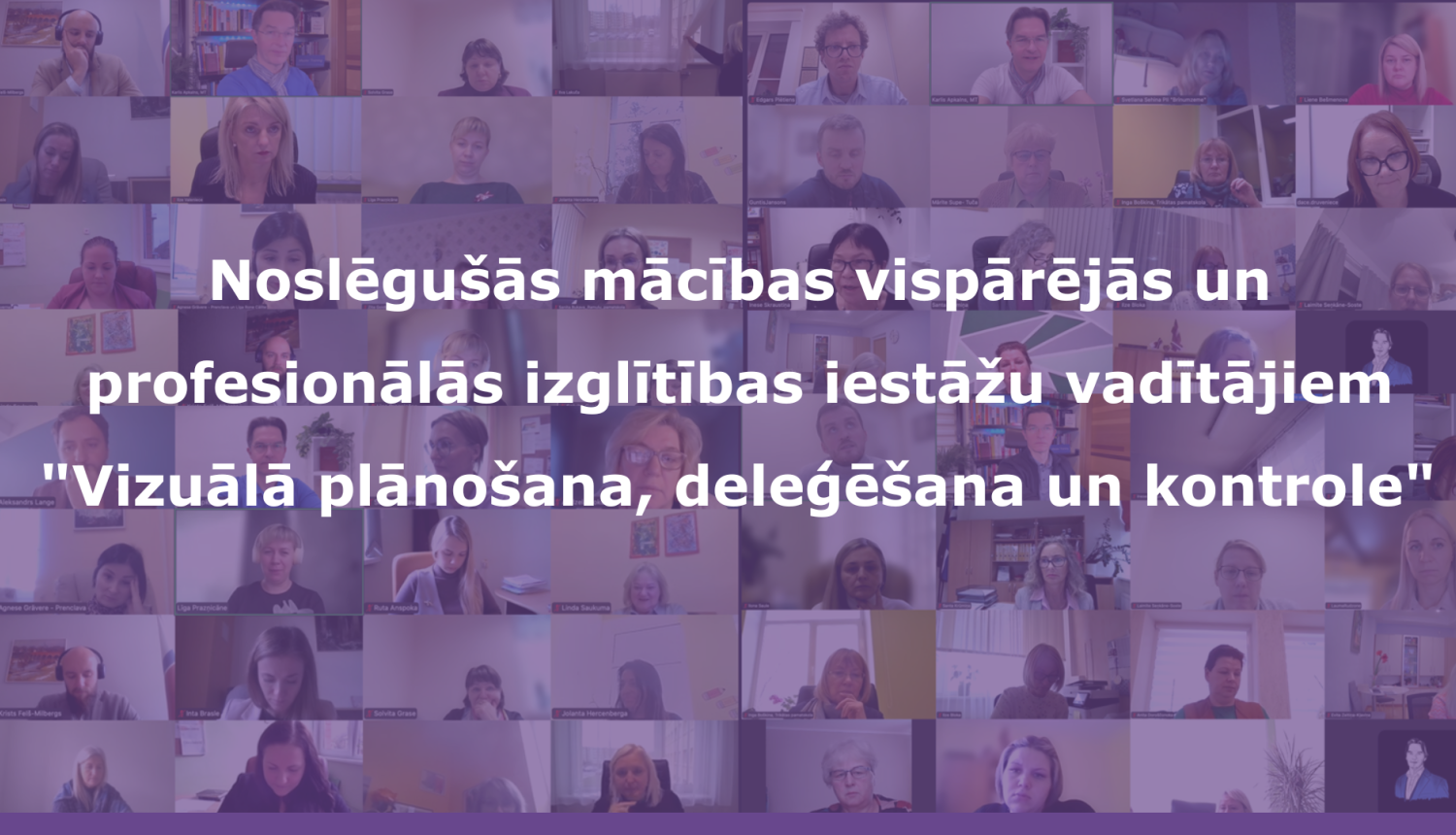 Noslēgušās mācības vispārējās un profesionālās izglītības iestāžu vadītājiem