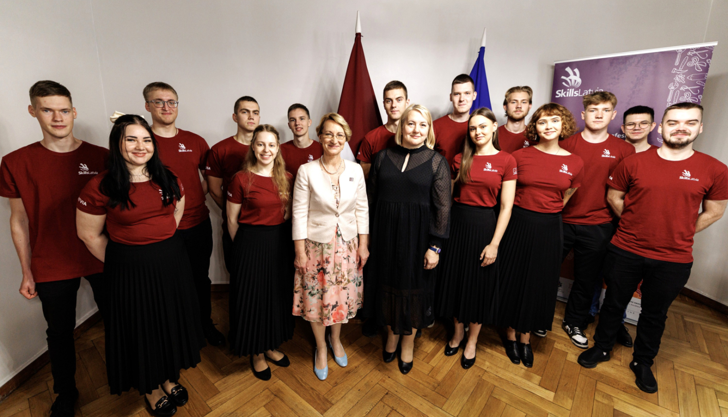 SkillsLatvia komanda tiekas ar ministri 2025. gads