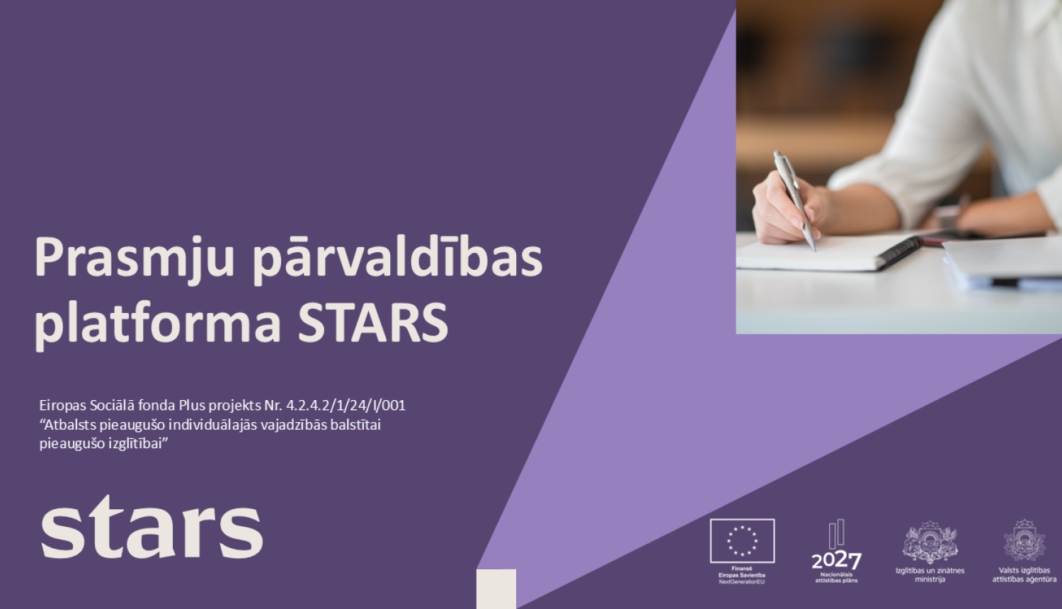 Eiropas Sociālā fonda Plus projekts “Atbalsts pieaugušo individuālajās vajadzībās balstītai pieaugušo izglītībai”