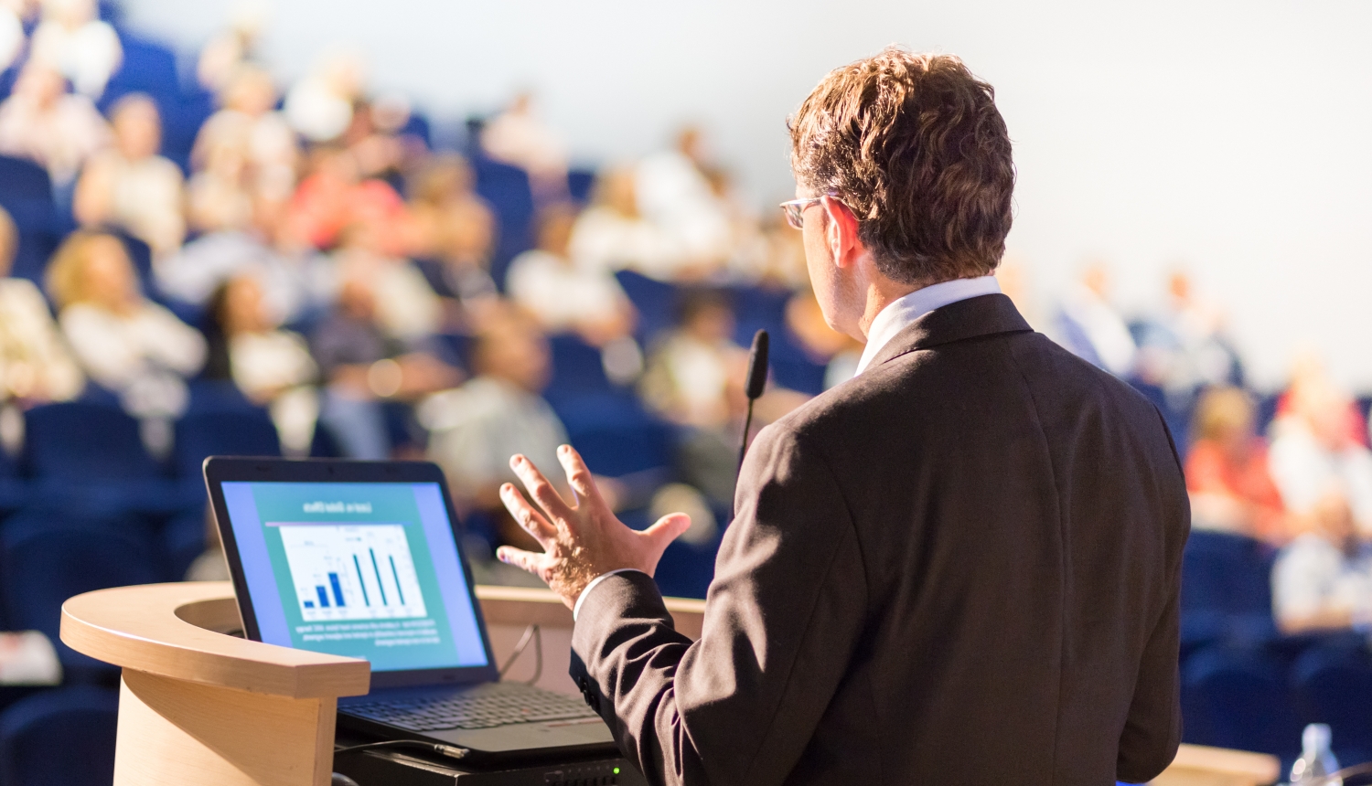 Konference runātājs auditorija