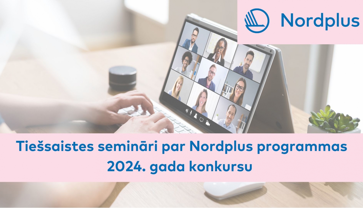 Nordplus tiešsaistes semināru vizuālis