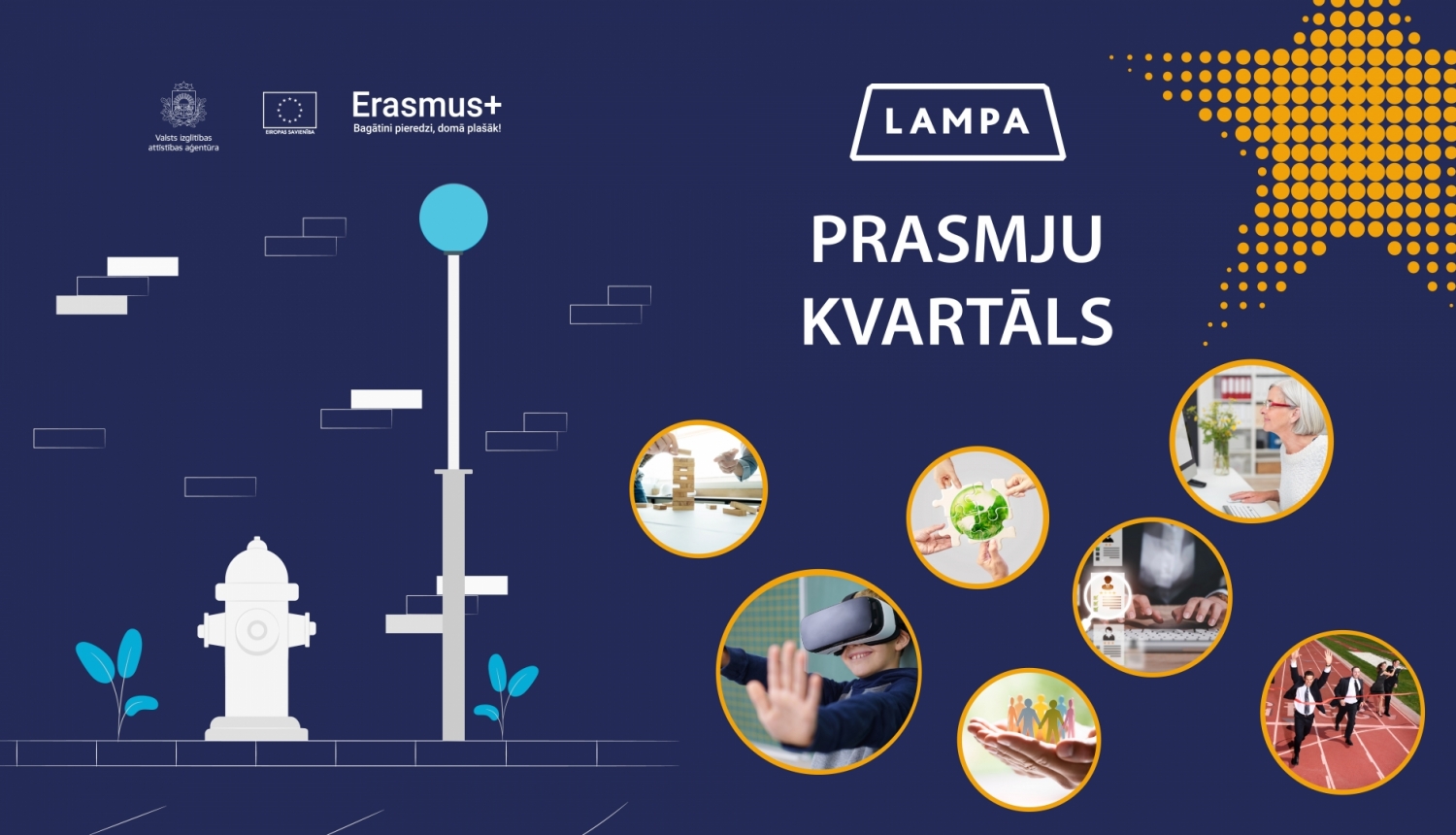 Prasju kvartāla telts festivālā LAMPA informatīvais plakāts