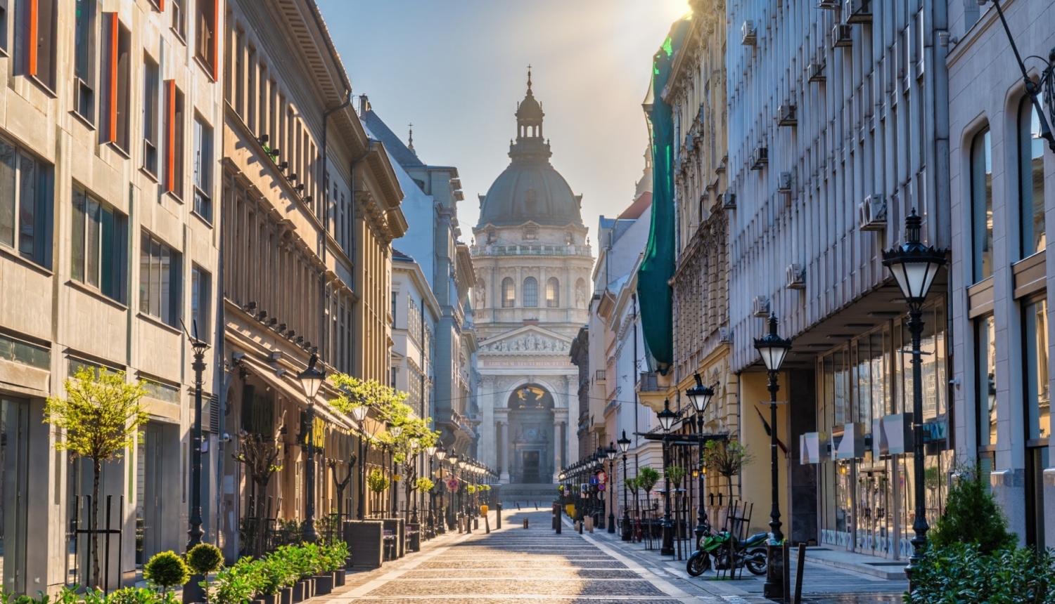 Skats uz Budapeštas ieliņu Ungārija