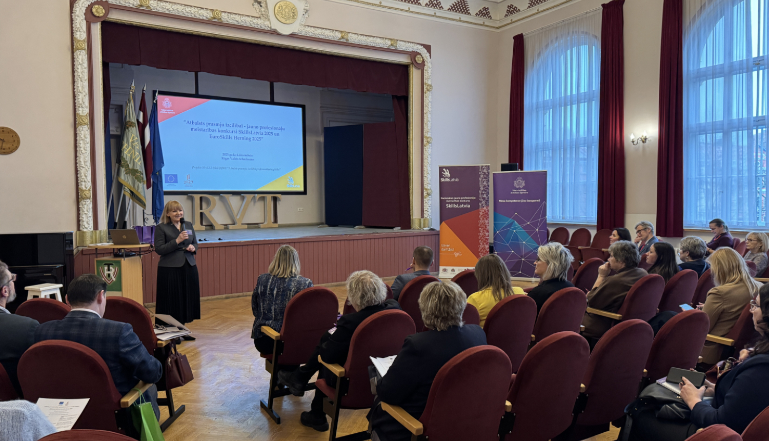 Foto no tikšanās ar profesionālo izglītības iestāžu vadītājiem SkillsLatvia atskasta pasākums RVT