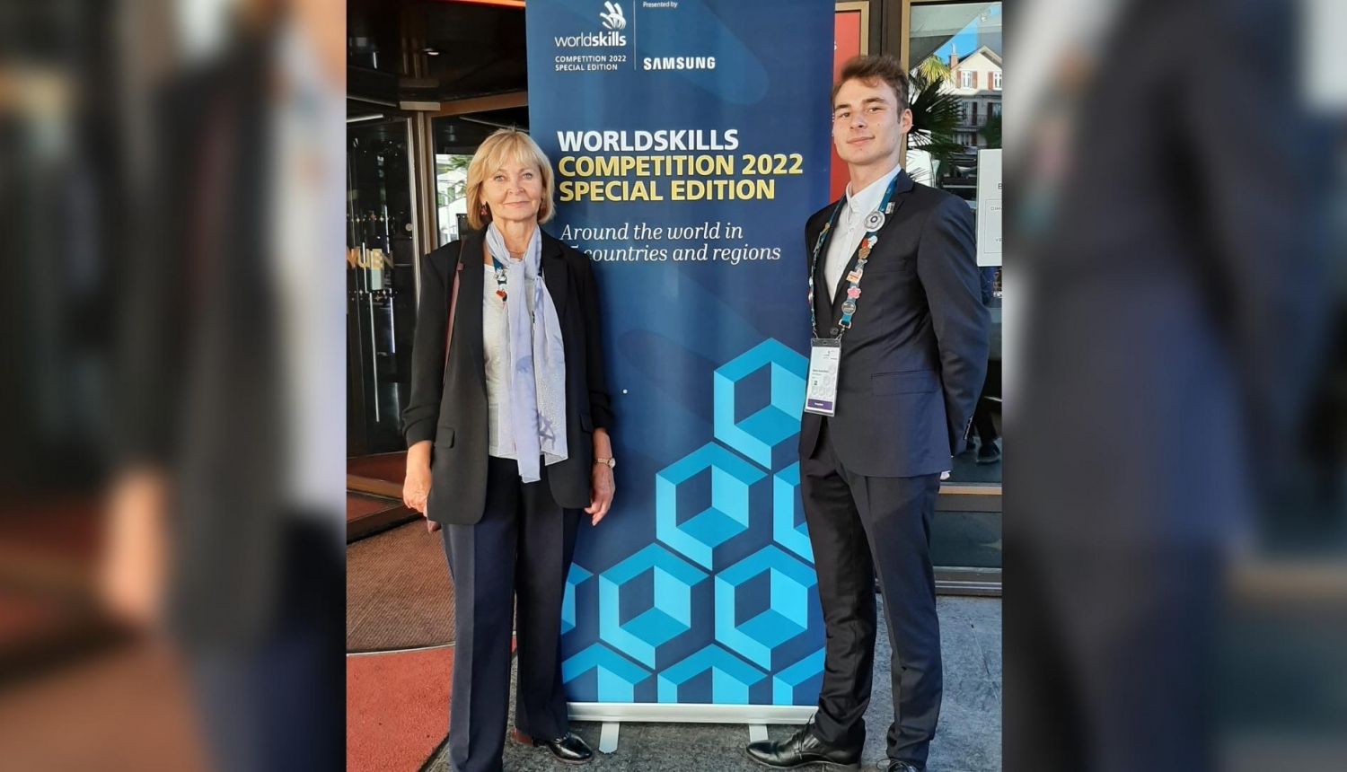 WorldSkills 2022 konkursants Rainers Rozenfelds un viņa eksperte Margarita Platace