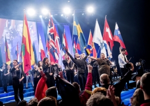 EuroSkills 2016 konkursa atklāšanas ceremonija ar Zviedrijas premjerministra uzrunu un pasākuma izklaidējošo programmu