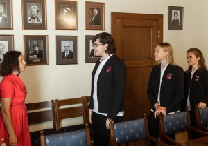 SkillsLatvia komandas tikšanās ar ministri Ilgu Šuplinsku